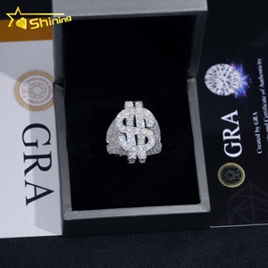 Anillo de Hombre de Plata 925 con Diamantes de Imitación, Estilo Hip Hop, <span class=keywords><strong>Precio</strong></span> al por Mayor - Product Image 4