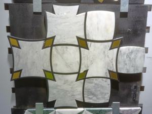 GOLDTOP OEM/ODM Mosaïque de marbre Marmore Azulejo pour la conception d'hôtels, carrelage en feuille, carrelage en marbre nuage jade, carrelage en marbre vert, mosaïque de marbre - Product Image 2