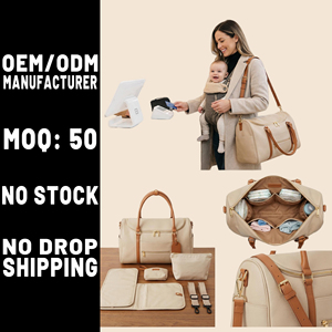 Bolsa de Pañales de Viaje Personalizada de Primera Calidad <span class=keywords><strong>para</strong></span> Mamá, Fabricada a Medida, de Cuero Vegano, Portátil, con Cambiador <span class=keywords><strong>para</strong></span> Mamá - Product Image 1