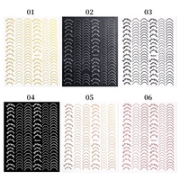 Qianya 3D Stripe Lines Nail Sticker Rose Gold Gel Polish Stickers Manucure Polisseuse Matière Plastique Manucure Set Striping Tape