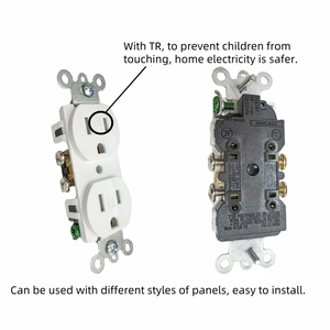 เต้ารับไฟฟ้าแบบฝังผนัง 15 แอมป์ 2 ขา 125 โวลต์ ป้องกันการงัดแงะ สำหรับขายส่งในสหรัฐอเมริกา - Product Image 2