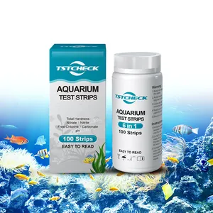 Bandelettes de test d'eau d'aquarium kit de test d'aquarium 6in1