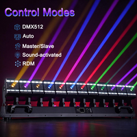 Barre de lumière laser mobile Igracelite à 12 têtes, 210W RGB DMX512 RDM avec 432 LED Wash Lights pour DJ, discothèque, scène
