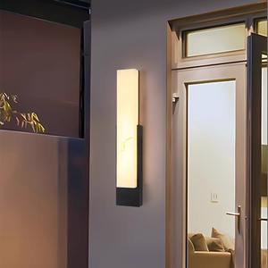 Lampe murale extérieure minimaliste moderne, balcon, hall, entrée de villa, étanche, en acier inoxydable, alimentée par énergie solaire, jardin - Product Image 6