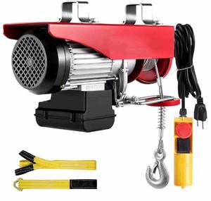 Palan à chaîne électrique 440LBS 110V 14ft télécommande élingues simples/doubles pour les chantiers de construction d'entrepôts d'échelle de grenier - Product Image 1