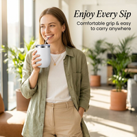 Taza de Café de Acero Inoxidable de 12 oz, Libre de BPA, con Forma de Huevo, Doble Pared, Aislamiento Térmico al Vacío, Vaso para Vino con Logotipo Grabado con Láser