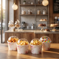 Gobelets en papier personnalisés OEM/ODM imprimés, de qualité alimentaire, jetables, pour desserts, crèmes glacées, yaourts glacés, gelatos, vente en gros à emporter