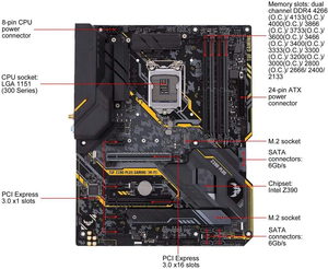 Carte mère ASUS TUF Z390-Plus Gaming (Wi-Fi) LGA1151 Z390 ATX DDR4 Dual M.2 pour processeur Intel 8e/9e génération - Product Image 4