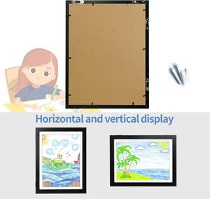 Cadre d'art mural pour enfants, format A4, pour dessins et œuvres d'art, ouverture frontale 8 x 10,5, avec passe-partout, pour ranger les images des enfants - Product Image 4