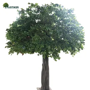 Árvore artificial de grande árvore, árvore artificial de baniana para decoração