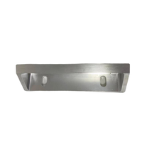 Support de fixation en aluminium usiné CNC en forme de U avec trous rainurés pour équipement