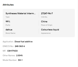 Nitrate de 2-éthylhexyle (2-EHN) de pureté 99 %, qualité industrielle, améliorant le cétane du diesel et du carburant, CAS 27247-96-7 - Product Image 6