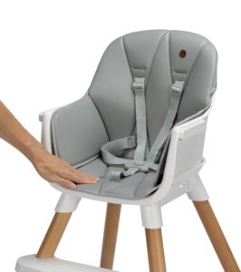 Chaise haute multifonctionnelle pour bébé Bebeconfort Abelia en bois scandinave avec housse de table amovible et plateau lavable - Product Image 5