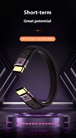 Cable USB 4.0 Gen3 de 100W PD 5A con Carga Rápida, 4K60Hz, 40Gbps, Tipo-C a Tipo-C para Computadora, Teléfono Inteligente, Cámara, Escáner de Código de Barras