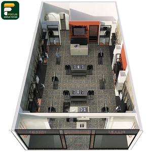 Luxury Clothing Store Display Cabinet Garment Wall Rack Shelf <b>Reception</b> <b>Counter</b> Mirror Boutique Unit - Product Image 4