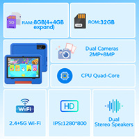 Tablet Infantil de 10 Pulgadas, Android 15 T310, Quad Core 2.0 GHz, 32GB ROM, 6000mAh, Funda Protectora de EVA, Tablet Resistente para Niños