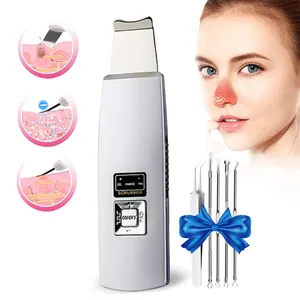 Professional sonic skin spatula facial ultrasonic skin scrubber portable ionic face peeling beauty machine