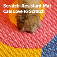 Tapis à gratter pour chat en sisal naturel imprimé, auto-adhésif, pour mur, sol, verre, canapé, protection de meubles