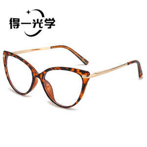 แว่นตา De Yi Optics Cat Eye TR90 กรอบโลหะเต็มกรอบ ป้องกันแสงสีฟ้า เลนส์ใส สำหรับทุกเพศ - Product Image 2