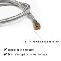 Tuyau d'alimentation en plomberie de haute qualité personnalisé tuyau flexible tressé en acier inoxydable 304 fil pour toilette
