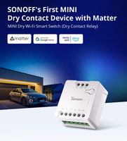 Relais de contact sec intelligent MINI-D, contrôlé par Alexa, interrupteur à distance pour portes de garage, moteurs basse consommation, 10A 24V, Wi-Fi, portée 10-50m