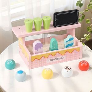 Cocina de Juguete de Madera, Juego de Helados de Madera No Tóxica, Juguetes de Helados para Niños Pequeños de 3 a 5 Años - Product Image 4