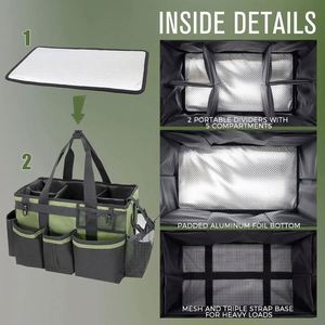 Organisateur de nettoyage portable BSCI avec poignée et bretelles pour les femmes de ménage, sac de rangement pour outils de nettoyage automobile - Product Image 4
