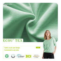 Tissu double face en coton biologique vert de chanvre-Évacuation de l'humidité, résistant aux plis, résistant à l'usure, doux et confortable