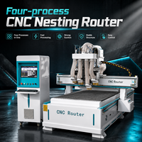 Machine de nesting CNC pour le travail du bois à quatre processeurs Shandong Chenmai, avec table robuste et précision élevée pour la production de portes d'armoires