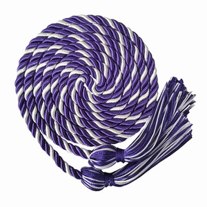 Cordons de graduation bicolores violet/blanc avec glands de graduation Cordons d'honneur de graduation - Product Image 1