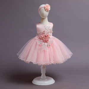 Floral bébé 1 2 4 <span class=keywords><strong>6</strong></span> <span class=keywords><strong>ans</strong></span> <span class=keywords><strong>fille</strong></span> étiquette enfants princesse robe de mariée jupe courte Performance <span class=keywords><strong>anniversaire</strong></span> scène - Product Image 4