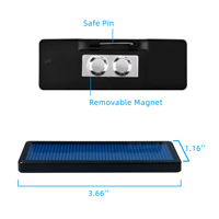 Barato al por mayor de diferentes colores palabra etiqueta de plástico USB programable interior recargable pantalla rodante LED nombre insignia