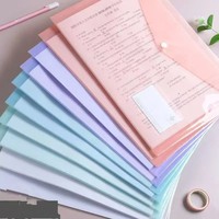 Pochette d'archives transparente épaissie, à bouton-pression, en plastique, imperméable, format A4, pour le rangement des papiers de test