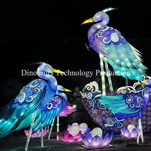 Grandes lanternes artisanales de festival à vendre, décorations lumineuses sur le thème des animaux (cailles et oiseaux) pour aires de jeux pour enfants - Product Image 4