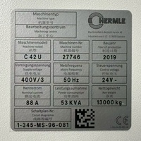 Centre d'usinage CNC à haute précision simultanée 5 axes Hermle C42U allemand, machine de tournage et de fraisage automatique de métaux