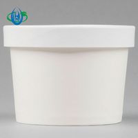Bol à nouilles en papier kraft blanc jetable de restaurant avec logo personnalisé récipient en papier recyclable pour soupe chaude saladier
