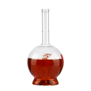 Nuevo Diseño, Botella de Vidrio Transparente Personalizada de 1000 ml para <span class=keywords><strong>Vodka</strong></span>, Mezcal, Tequila, Whisky, con Tapón de Corcho en Forma de Caballo, Sellada, Impresa con Serigrafía, OEM/ODM - Product Image 6
