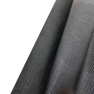 Cuir de vachette véritable gaufré à motif lézard noir pour meubles, chaussures et sacs à main - Prix spécial - Product Image 2