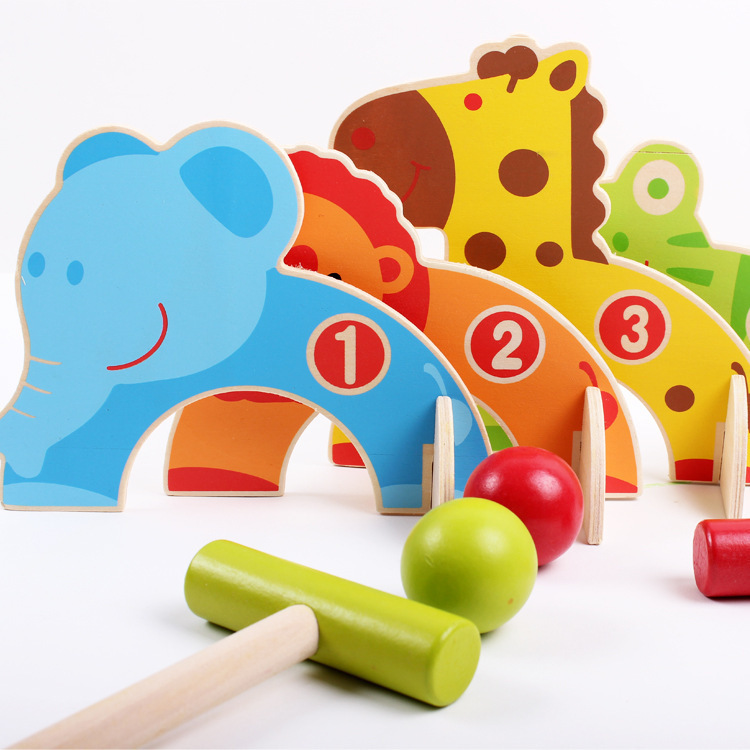 Kids Toys Wooden Animal Golf Toys
