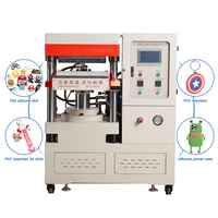 Máquina automática de formación de silicona para fabricación de llaveros de producción de fundas de teléfono móvil de silicona sólida 3D
