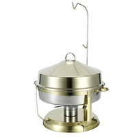 Vente en gros de chauffe-plats de 9,0 L ensemble de buffet de chauffe-plats en métal de style indien avec cuisinière