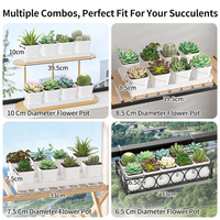 Fournitures de jardin de haute qualité: pots de fleurs carrés en plastique épaissi respirants, pots bas contrôlant les racines pour la plantation en intérieur