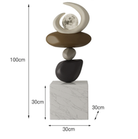 Sculpture de sol sur mesure de grande taille, objet décoratif pour le salon, le meuble TV ou le canapé, cadeau de pendaison de crémaillère