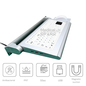 Bộ Bàn phím y tế kín, có thể giặt, khử trùng, kháng khuẩn và chống nấm mốc với bàn di chuột và khay bàn phím - Product Image 2