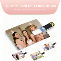 Clés USB personnalisées en gros, imprimées sur mesure, 4 Go-64 Go, USB 2.0 avec garantie de 2 ans, pour mariage, design style carte personnalisée