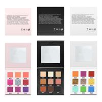 Palette d'ombres à paupières nude personnalisable en gros, 9 couleurs, avec paillettes, brillance et fini mat, palette d'ombres à paupières vegan à étiquette privée