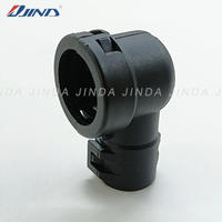Conector Automotriz JINDA 965783-1 PA66+GF 4P, Abrazadera para Tubo Corrugado, Funda Impermeable Gris para Cableado Automotriz