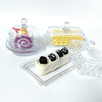 Plats de présentation en verre gaufré transparent pour desserts, fromages, bonbons et petits gâteaux – Commande en gros