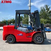 Chariot élévateur diesel compact de 3,5 t avec hauteur de levage libre de 100 mm et protection supérieure pour le chargement industriel
