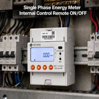 Compteur d'énergie monophasé sur rail DIN avec relais intégré pour la collecte de frais en immeuble d'appartements RS485 Modbus